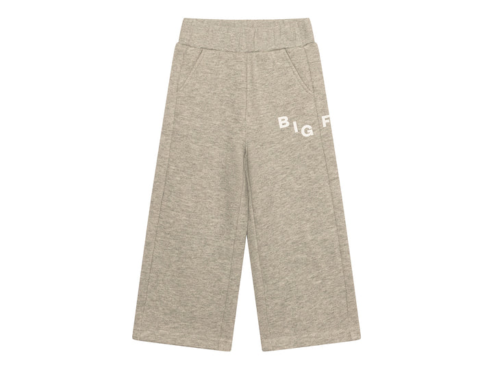 LITTLEFACE by BIGFACE kids Scramble heather grey wide-leg sweatpants with BIGFACE print