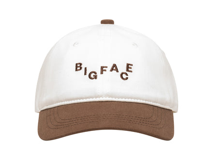 LITTLEFACE by BIGFACE kids Wave hat, cream and brown with embroidered BIGFACE logo, front