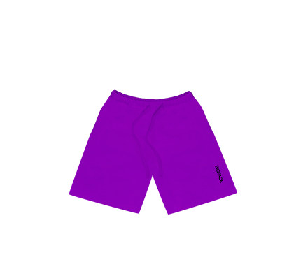 BIGFACE Limited Kit heavyweight brushed fleece sweat shorts in purple, front view